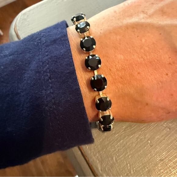 Sabika LIKE Silver Tone Black Bracelet - Picture 3 of 7